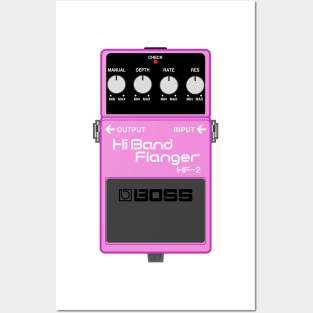 Boss HF-2 Hi Band Flanger Guitar Effect Pedal Posters and Art